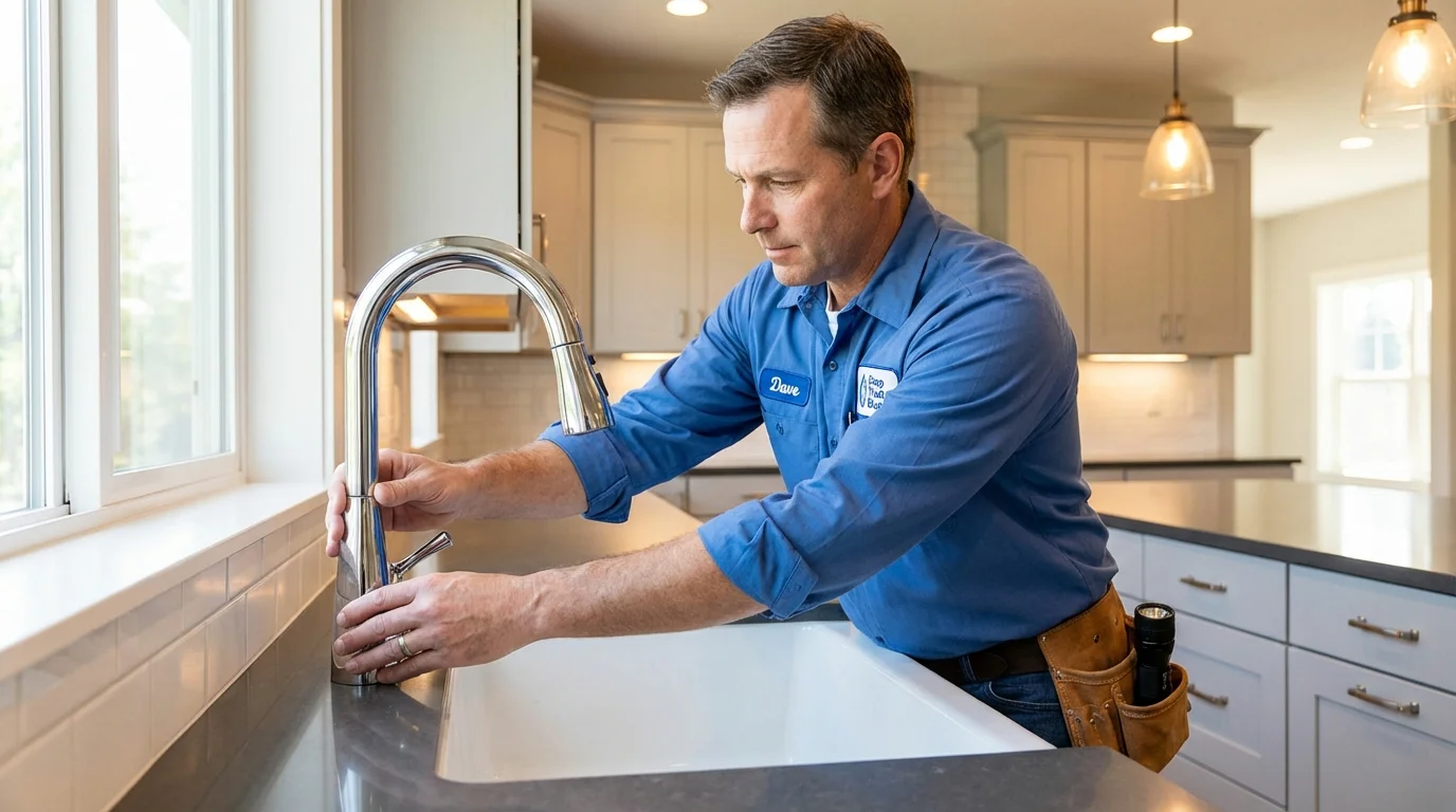 Kitchen faucet installation by Johns Plumbing LLC in Owenton